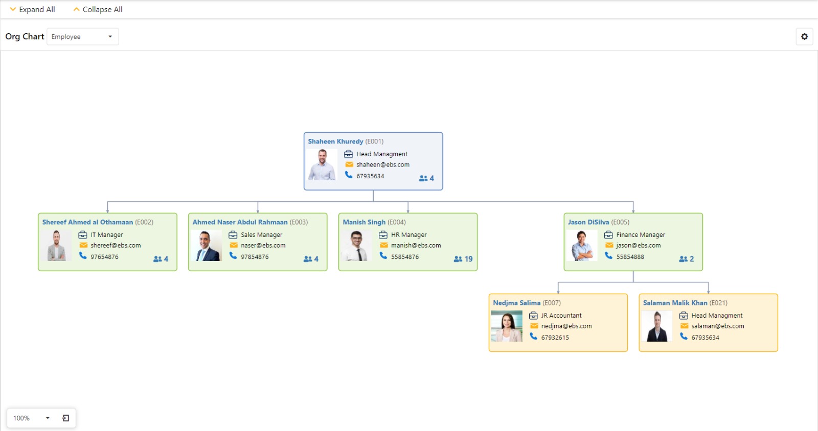 Organization Chart and Structure Organization Chart and Structure